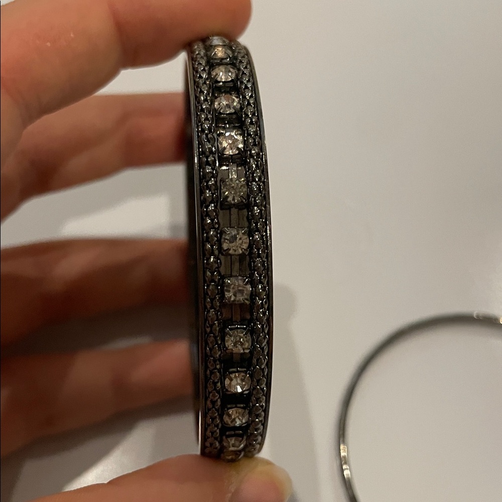 Silver Bangle Bracelet Set - Picture 4 of 4